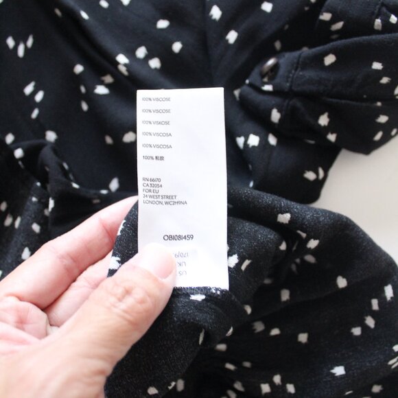 Anthropologie x Meave Cheyenne Polka Dot Long Sleeve Drop Waist Blouse - Small - Picture 8 of 9